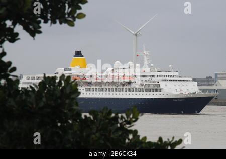 Saga Sapphire kommt zum letzten Besuch in Liverpool an, bevor sie mit Ian Fairbrother/Alamy Stock-Fotos verschrottet wird Stockfoto