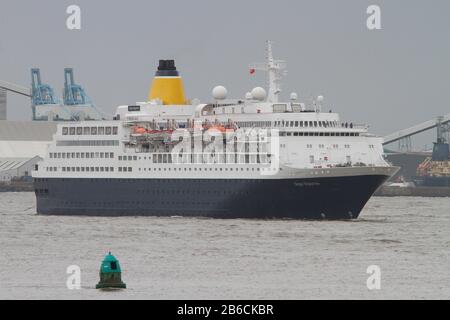 Saga Sapphire kommt zum letzten Besuch in Liverpool an, bevor sie mit Ian Fairbrother/Alamy Stock-Fotos verschrottet wird Stockfoto