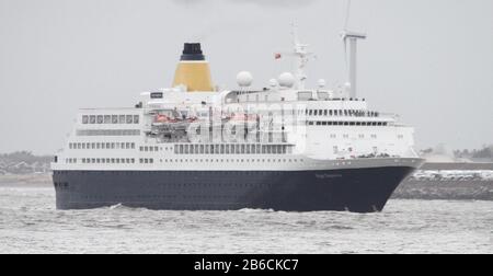 Saga Sapphire kommt zum letzten Besuch in Liverpool an, bevor sie mit Ian Fairbrother/Alamy Stock-Fotos verschrottet wird Stockfoto