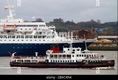 Saga Sapphire kommt zum letzten Besuch in Liverpool an, bevor sie mit Ian Fairbrother/Alamy Stock-Fotos verschrottet wird Stockfoto