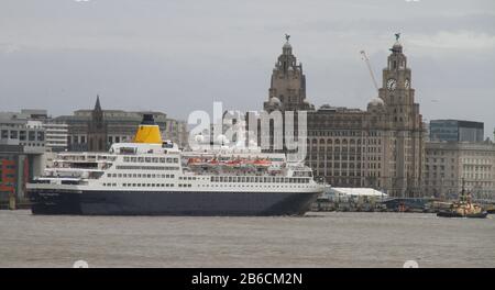 Saga Sapphire kommt zum letzten Besuch in Liverpool an, bevor sie mit Ian Fairbrother/Alamy Stock-Fotos verschrottet wird Stockfoto