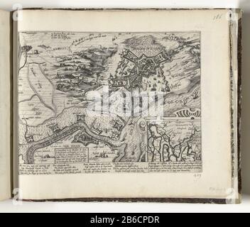 Belagerung von Bergen op Zoom durch Spinola, 1622 Serie 11 verschiedene externe Ereignisse, 1571-1631 (Serientitel) Belagerung von Bergen op Zoom durch Spinola, 18. Juli bis 27. August 1622. Karte von Bergen op Zoom und Umgebung mehrere Forts und die Positionen der spanischen Armee. Unten in einer Wettkarte von Zeeland und der Scheldet-Flussmünde. Mit der Legende der Zahlen 1-17. Mit einer Unterschrift von 16 Zeilen in deutscher Sprache. Unterer nummerierter Stift rechts: 409. Der Druck ist Teil eines Albums. Hersteller : Druckerhersteller French High Mountain (Werkstatt) Ort Herstellung: Köln Datum: 1622 - 1624 Physikalische Merkmale: Radierung mA Stockfoto