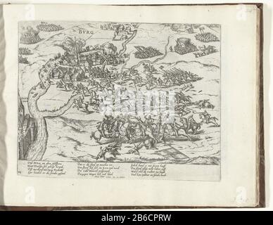 Belagerung von Burg, 1584 Serie 9 Niederländische und Deutsche Ereignisse, 1583-1587 (Serientitel) Belagerung von Burg, 1584Serie 9: Niederländische und Deutsche Ereignisse, 1583-1587 (Serientitel) Immobilientyp: Neues Bilderalbum drucken Seriennummer: 245 / 469Objektnummer: RP-P-ob-78,784-225ogusentie 245B Hollstein Beschreibung: New Hollstein Beschreibung: New Hollstein 45B Beschreibung Belagerung von Burg (Terborg) an der ​​the IJssel in Doetinchem, 31. März 1584. Der Kampf zwischen den Reitern verließ Doetinchem und die IJssel. Folge aus dem Kölner Krieg. Mit einer Unterschrift von 12 Zeilen in deutscher Sprache. Nummer 68. Hersteller: Druckerei-Hersteller französischer Hochschuhmanufa Stockfoto