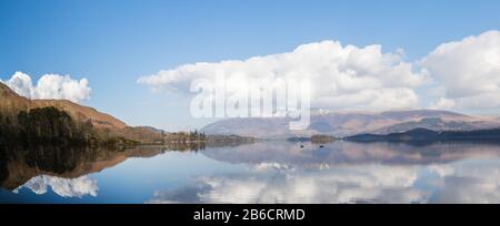 Kanadische Gänse auf Derwent Water im Lake District. Stockfoto