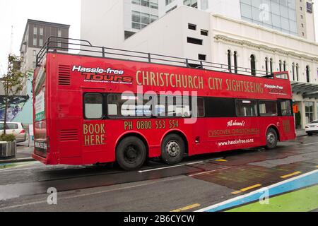 Öffentliche Verkehrsmittel in Christchurch, Neuseeland Stockfoto
