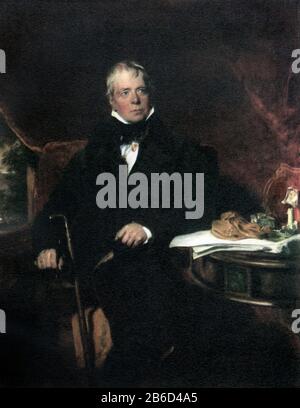 Sir Walter Scott, 1. Baronet (1771-1832), c1821. Nach Sir Thomas Lawrence (1769-1830). Schottischer historischer Schriftsteller, Dichter, Dramatiker und Historiker. Stockfoto