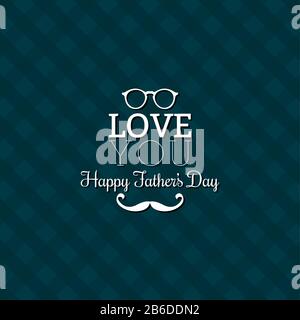 Glückliche Väter-Tageskarte Stock Vektor