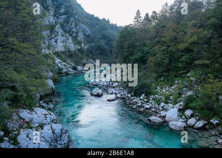 Luftaufnahme der Julischen Alpen, Slowenien Stockfoto