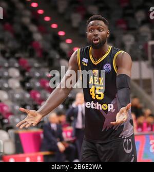 Bonn, Deutschland. März 2020. Telekom Dome, Basketball, FIBA Champions League, Telekom Baskets Bonn vs. AEK Athen FC: Jerai Grant (Athen) Credit: Jürgen Schwarz/Alamy Live News Stockfoto