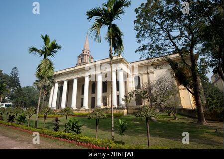 Fassade einer Kirche, St. John's Church, Kolkata, Westbengalen, Indien Stockfoto