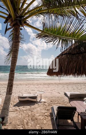 Strand von Akumal in Quintana Roo, Mexiko Stockfoto