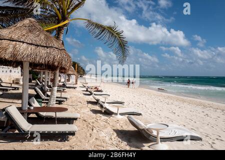 Strand von Akumal in Quintana Roo, Mexiko Stockfoto