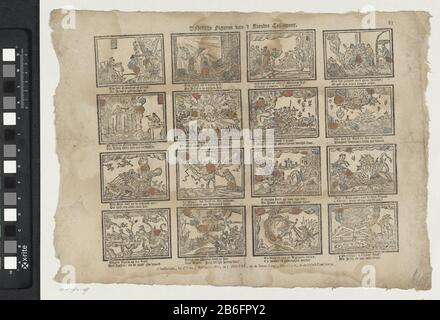 Bybel Sche Figuren des neuen Testaments (Titelobjekt) Blad traf 16 voorstellingen van verhalen uit het Nieuwe Testamente. Onder elke afbelding een tweeregelig vers. Genummerd Nachbackofen: 85. Hersteller : uitgever: Weduwe Jeronimus Ratelband en Johannes Bouwer (vermeld op object)prentmaker: AnoniemPlaats Manufacturing: Uitgever: Amsterdambrentmaker: Nederland dating: 1767 - 790-790 Physical kenmerken: Houtsnede gekleurd in blauw, geel en oranje; tekkastr in Abmessungen: Teekboük: Teekklee: Teekkleek: Teekkleek Material: Teektenk: Teektenk: Teektenk: Teekkleek: Te H 305 mm × b 417 mm Betreff: Nieuwe Testaments Stockfoto