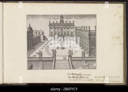 Kapitol in Rom Il Campidolio nell ano 1618 (Titelobjekt) Denkmäler und Gebäude, die während der Pontifikate der Päpste Paul Sixtus V und V (Serientitel) Kapitol zu RomeIl Campidolio nell ano 1618 (Titelobjekt) Denkmäler und Gebäude während der Pontifikate der Päpste Paul V. und Sixtus V. errichtet wurden (Serientitel) Eigenschaftstyp: Bilderalbum-Blatt Seriennummer: 9 / 12Objektnummer: RP-P- 2016-671-14Katalogusreferenz: Neu Hollstein Deutsch (Greuter) 232 Aufschriften/Marken: Nummer, Nachschrift rechts, handschriftlich in brauner Tinte: '14'opschrift, Nachschrift unter handschriftlicher Tinte:' Ende lib. Nr. 23. Stockfoto