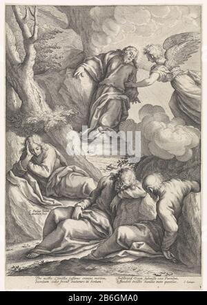 Christus im Garten von Gethsemane Christus im Garten von Gethsemane. Drei schlafende Apostel im Vordergrund. Hinter Christus steht ein engel. Hersteller : Druckerhersteller Jacob Matham (denkmalgeschütztes Eigentum) zu Gemälde von Jacopo Palma (denkmalgeschütztes Eigentum) Schriftsteller Cornelius Schonaeus (denkmalgeschütztes Eigentum) Ort Herstellung: Haarlem dating: 1594 - 1598 Physikalische Merkmale: Engra-Material: Papiertechnik: Engraa (Druckverfahren) Abmessungen: Blatt: H 395 mm × W 275 mm Betreff: Das Christusgebet im Garten von Gethsemane während der Nachtigonie Christi: Ihm einen oder mehrere Engel zu trösten, erscheint Akne zu C Stockfoto