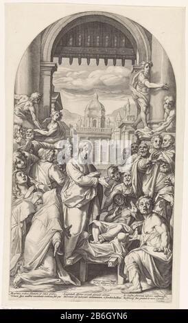 Christus, der Sohn der Witwe von Nain, die auf einer Bahre aus der Stadt getragen wird. Christus schenkt ihm das Leben zurück. Zuschauer sehen im erstaunenden Zehenbereich. Hersteller : Druckerhersteller Jacob Matham (unter Denkmalschutz) zum Gemälde von Federico Zuccaro (unter Denkmalschutz stehendes Gebäude) Autor: Franco Estius (unter Denkmalschutz stehendes Gebäude) Herausgeber: Gerard Valck (unter Denkmalschutz stehende Immobilie) Ort Herstellung: Amsterdam dating: CA. 1593 - 1594 und/oder 1694 - 1715 Physikalische Merkmale: Fahrzeugmaterial: Papiertechnik: ENGRAA (Druckverfahren) Abmessungen: Plattenkante: H 501 mm × W 282 mm Betreff: Christus berührt das Bier oder den Sohn der Witwe von Nain: Stockfoto