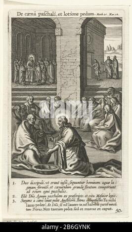 Christus wäscht die Füße der Apostel Die caena paschali et lotione Pedum (Titelobjekt) passionis vitae et mortis Jesu Christus (Serientitel) Christus wäscht die Füße des Apostels Income caena paschali et lotione Pedum (Titelobjekt) Vitae passionis et mortis Jesu Christus (Serientitel) Eigenschaftstyp: Bildband Illustration Serial Nr. 50 / 76Objektnummer: RP-P-BI 2155Katalogusreferentie : Hollstein Dutch 59 Aufschriften / Marken: Sammlermarke, unten links Verso, gestempelt: Lugt 240 Hersteller: Druckmaschine: Boëtius Adamsz. Bolswertnaar eigenes Design: Boëtius Adamsz. Bolswertuitgever: Hendri Stockfoto