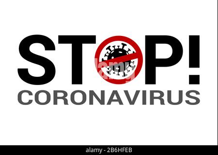 Coronavirus-Vektor. Symbol für Corona-Virus. Bildungs-Piktogramm. Abbildung Mikrobe. Covid-19 Stoppschild. Ncov-19 Bakterien. Virusinfektion. Stock Vektor