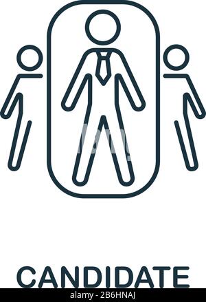 Kandidatensymbol aus der Sammlung "Headhunting". Symbol Für einfache Kandidaten für Vorlagen, Webdesign und Infografiken Stock Vektor