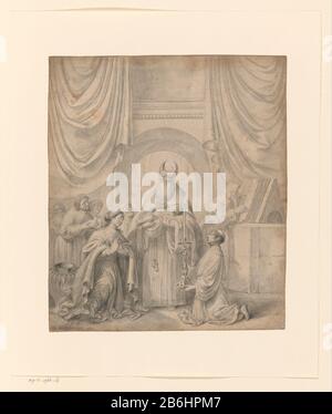 Die Mission im Tempel Die Präsentation im Tempel Objekttyp: Zeichnung Objektnummer: RP-T 1966-18 Hersteller: Künstler: Helm Lehner Datum: 1657 Physikalische Merkmale: Stift in Schwarz, Bürste in grauem, schwarzem Kreidematerial: Papiertinte Kreidetechnik: Stift-/Bürstengröße: H 312 mm × W 274 mm Subjekt Simeon, das Christuskind hält, singt sein Häutchen "Nunc dimittis" Stockfoto