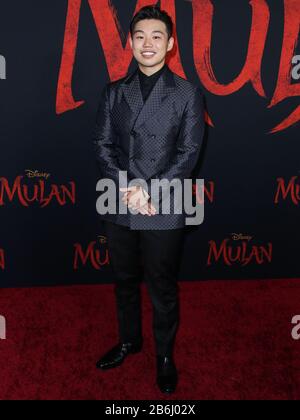 Hollywood, Vereinigte Staaten. März 2020. Hollywood, LOS ANGELES, KALIFORNIEN, USA - 09. MÄRZ: Jun Yu kommt zur Weltpremiere Von Disneys "Mulan", die am 9. März 2020 im El Capitan Theatre und Dolby Theatre in Hollywood, Los Angeles, Kalifornien, USA stattfand. (Foto von Xavier Collin/Image Press Agency) Credit: Image Press Agency/Alamy Live News Stockfoto