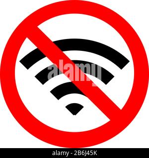 Kein Zeichen für WiFi-Internetverbindung. Vektordarstellung EPS 10 Stock Vektor