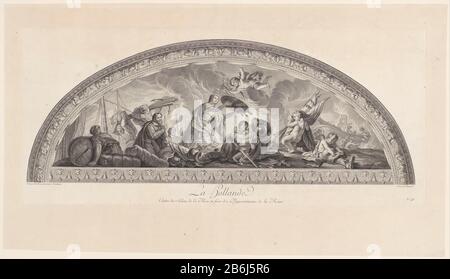 Die Deckengemälde in der Grande Galerie in Versailles, Charles Le Brun Nr. 48 Die Deckengemälde in der Grande Galerie in Versailles, Charles Le Brun: No 48 Objekttyp:. Abbildung Artikelnummer: RP-P-ob-73.295 Hersteller : Druckhersteller Louis Despacesnaar Gemälde von Charles Le Brunnaar Zeichnung: Jean Baptiste MasséPlaats Herstellung: Frankreich Datum: 1692 - 1739 Physikalische Eigenschaften: Ätzmittel und Engra-Material: Papiertechnik: Ätzung/Engras (Druckverfahren) Stockfoto