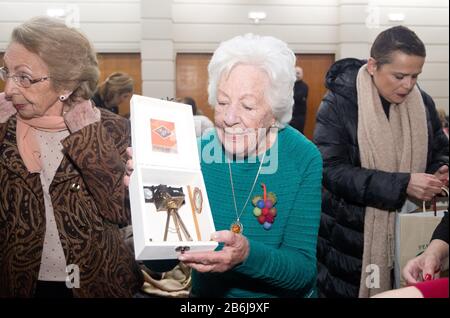 Menchu Álvarez del Valle, ist eine spanische Radiojournalistin und Großmutter väterlicherseits der Königin von Spanien, Letizia Ortiz Rocasolano.Ribadesella, Asturien Stockfoto