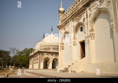 Antike Antike 400 Jahre Alter Sultan Sieben Qutub Shahi Herrscher von Hyderabad Sieben Gräber Stock Fotografie Bild Stockfoto