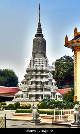 Königlicher Stupa, im Königspalast, Phnom Penh, Kambodscha Stockfoto