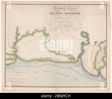 Teil einer Karte von Suriname General Map der Kolonie Suriname, die in erster Linie den aktuellen Bautierkolonie (Titelobjekt) Eines Kartenausbaus von Suriname General Map der Kolonie Suriname darstellt, hauptsächlich als Vertreter der heutigen Bautierkolonie (Titelobjekt) Objekttyp: Picture Item Number: RP-P-2017-1653 Hersteller: Druckerhersteller Daniel Lose Wo: D ( i) (denkmalgeschütztes Gebäude) Druckerhersteller Daniel Much Worth (II) (denkmalgeschütztes Gebäude) Vermessungsingenieur G. Mabe (denkmalgeschütztes Gebäude) Verleger H. Eekhoff HznPlaats Herstellung: Druckerhersteller Amsterdam Vermessungsingenieur: Suriname Herausgeber: Groningen Datum: 1835 Material Stockfoto