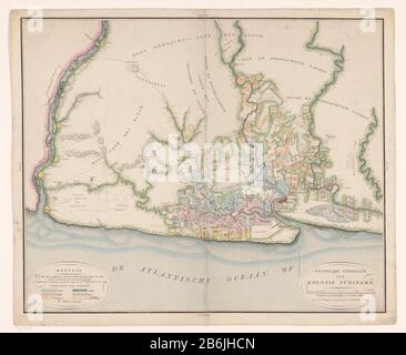 Teil einer Karte von Suriname General Map der Kolonie Suriname, die in erster Linie den aktuellen Bautierkolonie Teil einer Karte von Suriname General Map der Kolonie Suriname darstellt, hauptsächlich als Darstellung des aktuellen Bautierkolonie Objekttyps: Bild Artikelnummer: RP-P-2017-1654 Hersteller: Druckerhersteller Daniel Lose Wo: D (I) Druckerhersteller Daniel Much Worth (II) Vermessungsingenieur: G. Mabéuitgever: H. Eekhoff HznPlaats Herstellung: Druckmaschine: Amsterdam Vermessungsingenieur: Suriname Herausgeber: Groningen Datum: 1835 Material: Papiertechnik: Radierung / Engraa (Druckverfahren) / Handfarbenmessungen: SH Stockfoto