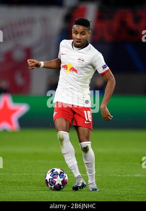 Christopher NKUNKU (L), Fußball Champions League, Runde 16, Reverse, RB Leipzig (L) - Tottenham Hotspur (TTH) 3: 0, am 10. März 2020 in Leipzig/Deutschland. â Nutzung weltweit Stockfoto