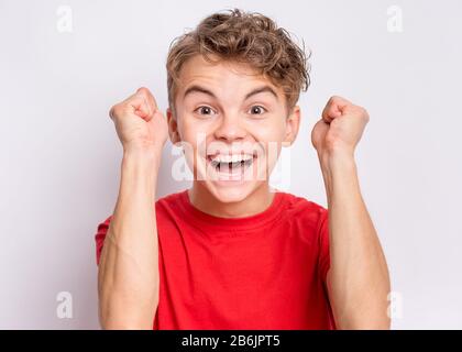 Teen junge Porträt im Studio Stockfoto