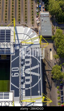 Stadion Westfalenstadion des Dortmunder BVB, 04.05.2014, Luftbild, Deutschland, Nordrhein-Westfalen, Ruhrgebiet, Dortmund Stockfoto