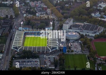 Fußballspiel VFL Dortmund - 1 FC Nürnberg im Reiwrpower Stadion in der Stadt, 03.10.2014, Luftbild, Deutschland, Nordrhein-Westfalen, Ruhrgebiet, Dortmund Stockfoto