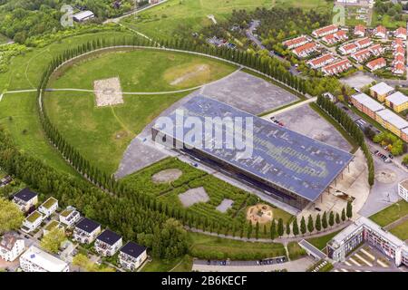 , Hochschule Mont-Cenis in Herne, 14.05.2013, Luftbild, Deutschland, Nordrhein-Westfalen, Ruhrgebiet, Herne Stockfoto