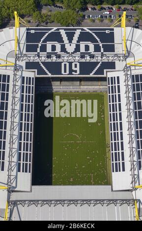 , Stadion Westfalenstadion des Dortmunder BVB, 17.06.2012, Luftbild, Deutschland, Nordrhein-Westfalen, Ruhrgebiet, Dortmund Stockfoto