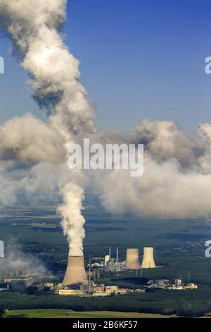 , ehemaliges Kernkraftwerk, heute Erdgaskraftwerk Emsland in Lingen an der Ems, Luftaufnahme, 27.08.2014, Deutschland, Niedersachsen, Lingen (Ems) Stockfoto