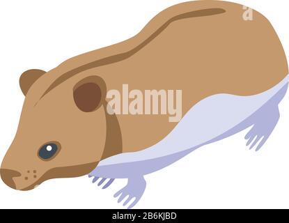 Hamster-Symbol, isometrischer Stil Stock Vektor