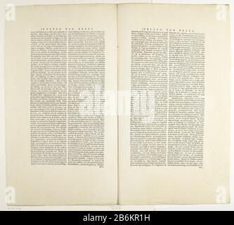 Erste Textseite mit der Karte der Belagerung von Breda, 1624 't Belegh Breda (Titelobjekt) Erste Textseite mit der Karte der Belagerung von Breda durch die spanische Armee unter Spinola, 27. August 1624 bis 5. Juni 1625. Doppeltes Blatt aus dem Cities Book Blaeu, auf beiden Seiten mit Text in Nederlands gedruckt. Hersteller : Drucker: John Willemszoon Blaeu Herstellung: Amsterdam Datum: 1649 Physische Merkmale: Textdruckmaterial: Papiertechnik: Briefpresseabmessungen: Blatt: H 570 mm (gefaltet) × b 320 mm Erklärungsblatt stammt von: Zeige Neel der Städte der Vereenighde Niederlande, Wit Stockfoto