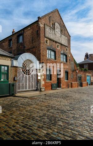 Lagerhaus am Purfleet Quay neben 3 King Street Kings lynn norfolk england Stockfoto