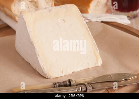 Vignotte ein cremiger fetter französischer Käse aus der Region Champagne-Ardenne in der Normandie Stockfoto