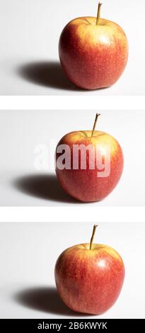 Apple auf weißem Hintergrund Stockfoto