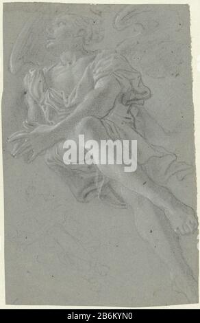 Engel op wolken Schetsbladen traf auf Figurenstudien (serietitel) Angel auf Wolken Skizzen von Figurenstudien (Serientitel) Objekttyp: Zeichnung Seriennummer: 11 / 28Objektnummer: RP-T-1953-421 Hersteller: Zeichner: Pietro Bernardi (zugeschrieben) ein Zeichner: Anonymer Ort Herstellung: Verona Datum: 1610 - 1630 Physische Merkmale: Schwarze und weiße Kreide auf blauem Papiermaterial: Kreidepapier Abmessungen: H 281 mm × W 180 mm Motiv: Unterer Engel (s) unterer Engel (s) Stockfoto