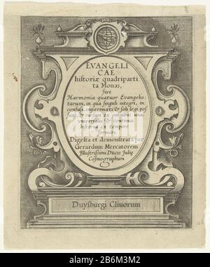 Evangelicae historiae EVANGELICAEhistoriae Quadripartita MonassiveHarmonia quatuor Evangelis () Gerardum Mercatorem () (titel op object) Titel in Cartouche Harmonie des Evangiles, Duisburg 1592 Hersteller: Printmaker: Anonymer Herausgeber: Place Manufacturer: Deutschland Datum: 1500 - 1592 Material: Kantenglanz: Ein Verfahren: Ein Prozess: Ein anonymer H 160 mm × W 130 mmToelichtingZie Mercaton Ausstellung Brüssel, 1994, p-149 Stockfoto