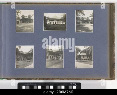 Exterieur van het huis en de tuin van de heer Heinecken in Medan Onderdeel van Reisealbum met foto's van betdrijvigheid en beziens Stockfoto