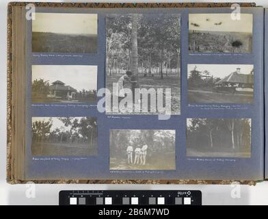 Exterieur van het huis van de assistent van de onderneming Batang Serangang op Sumatra Onderdeel van Reisalbum met foto's van betdrijvigheid en beziens Stockfoto