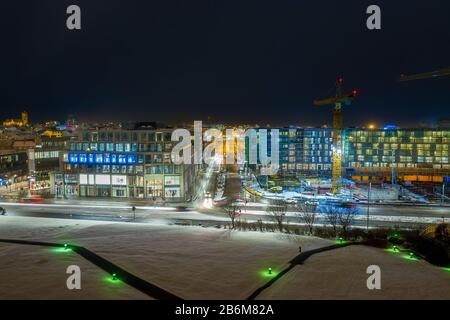 Winterlichterfest, Reykjavik, Island Stockfoto