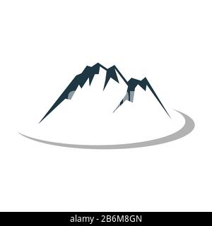 Mountain Icon Logo Vector Template Illustration Design. Vektor EPS 10. Stockfoto